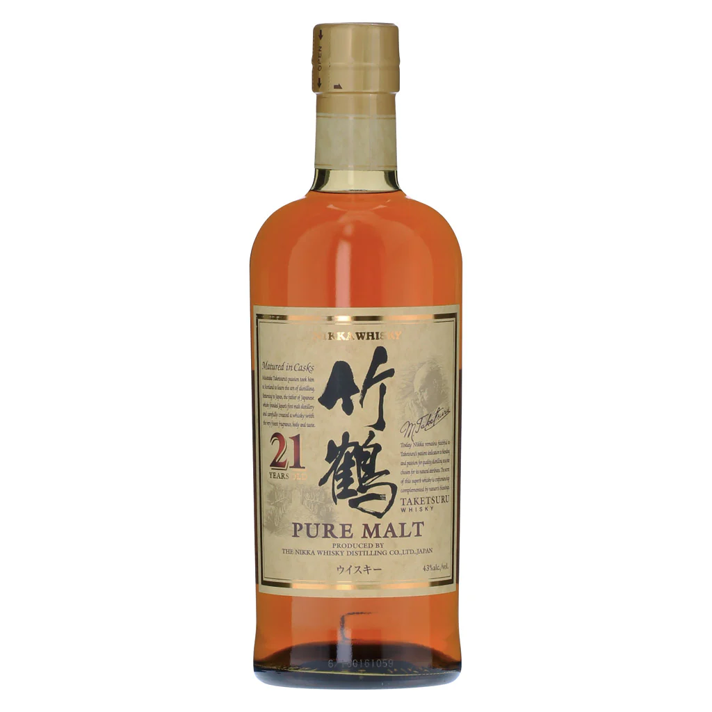 ニッカ 竹鶴21年 ピュアモルト スリムボトル (化粧箱なし)